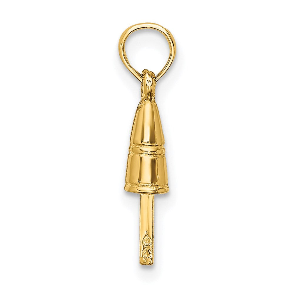 14k Yellow Gold 3.45 mm 3-D Buoy Charm (0.72 grams)