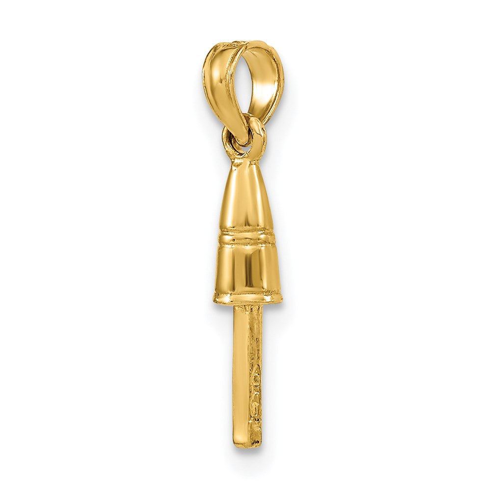 14k Yellow Gold 3.45 mm 3-D Buoy Charm (0.72 grams)