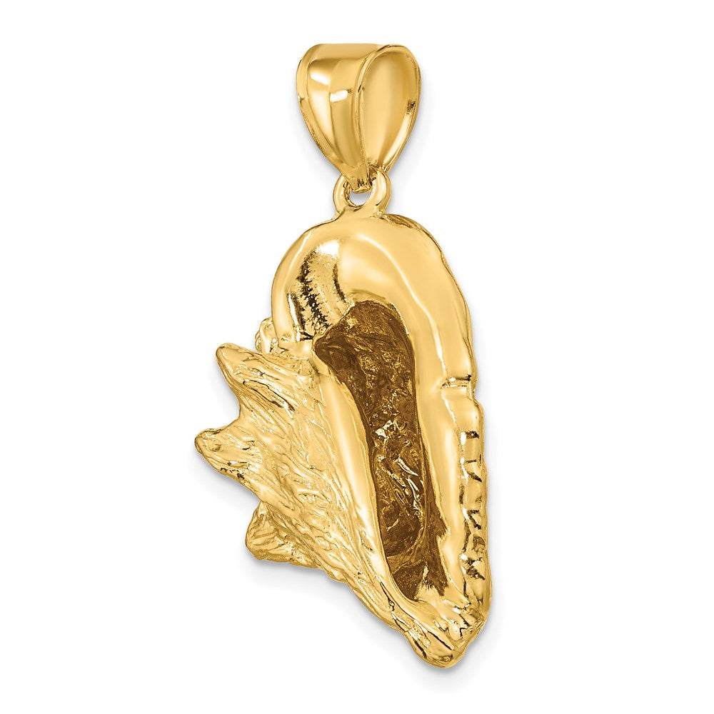 14k Yellow Gold 29.1 mm 3-D Conch Shell Charm (13.08 grams)
