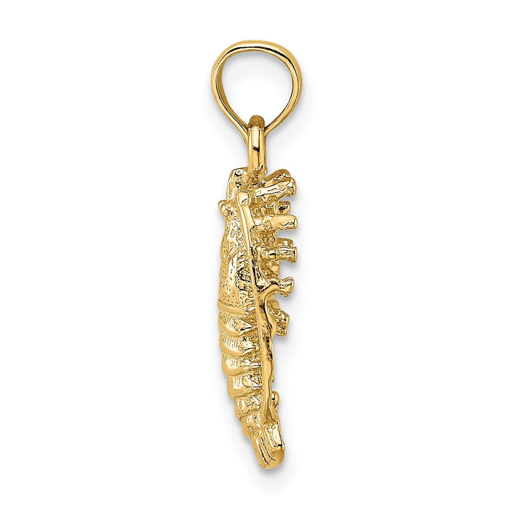 14k Yellow Gold 8 mm Florida Lobster with Out Claws Charm (1.21 grams)