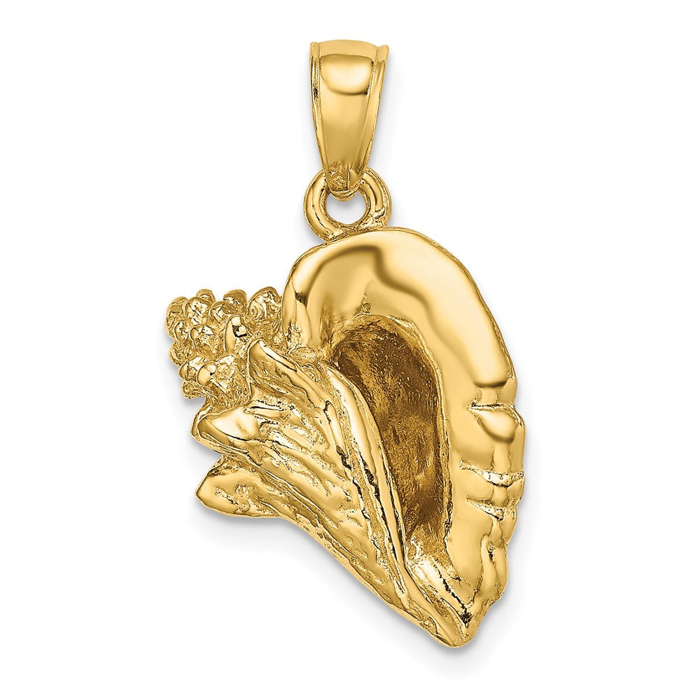 14k Yellow Gold 19.65 mm 3-D Conch Shell Charm (6.83 grams)