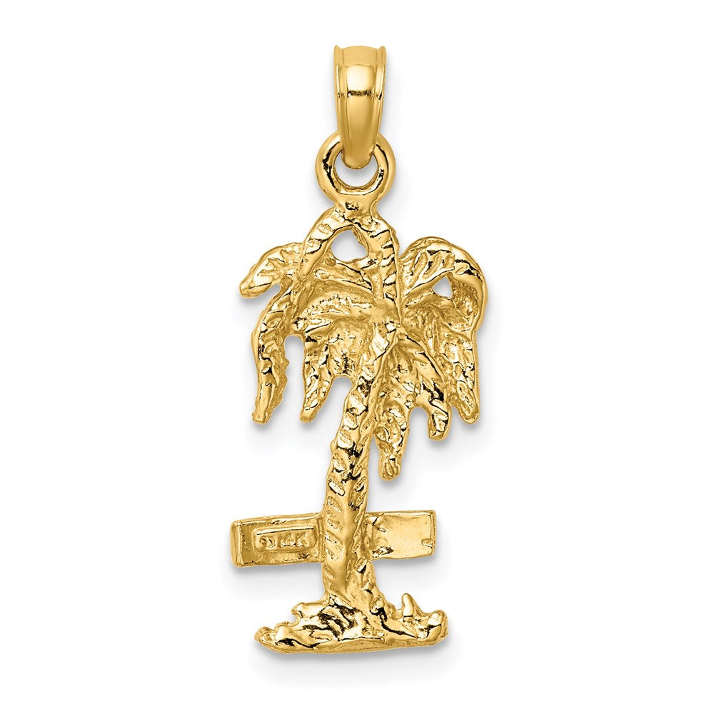 14k Yellow Gold 10.4 mm MARCO IS. Palm Tree Charm (1.58 grams)