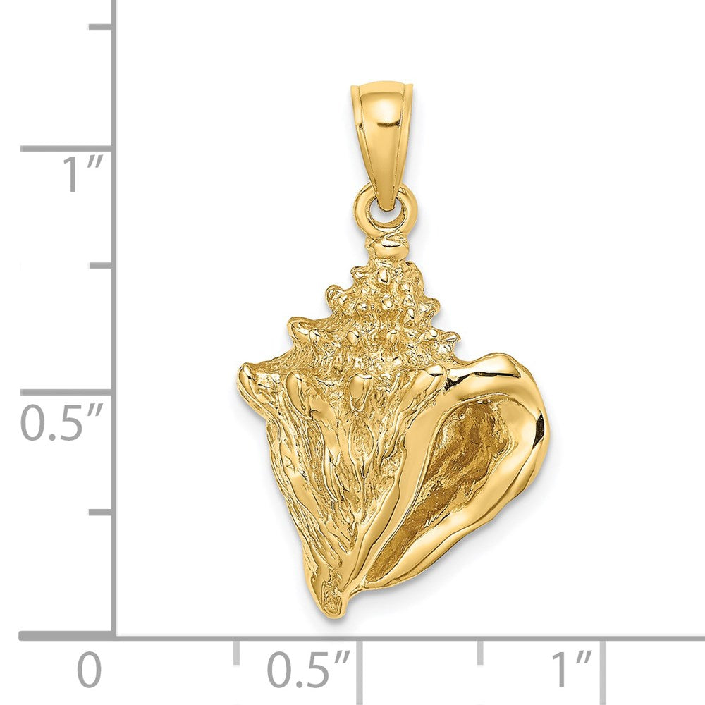 14k Yellow Gold 16.8 mm Conch Shell Charm (5.49 grams)