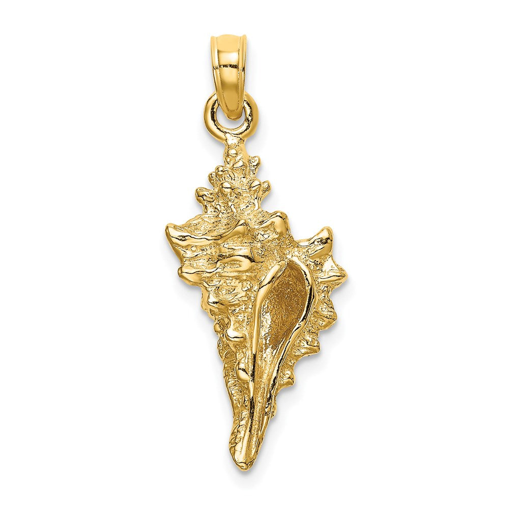 14k Yellow Gold 11.45 mm 3-D Conch Shell Charm (3.02 grams)