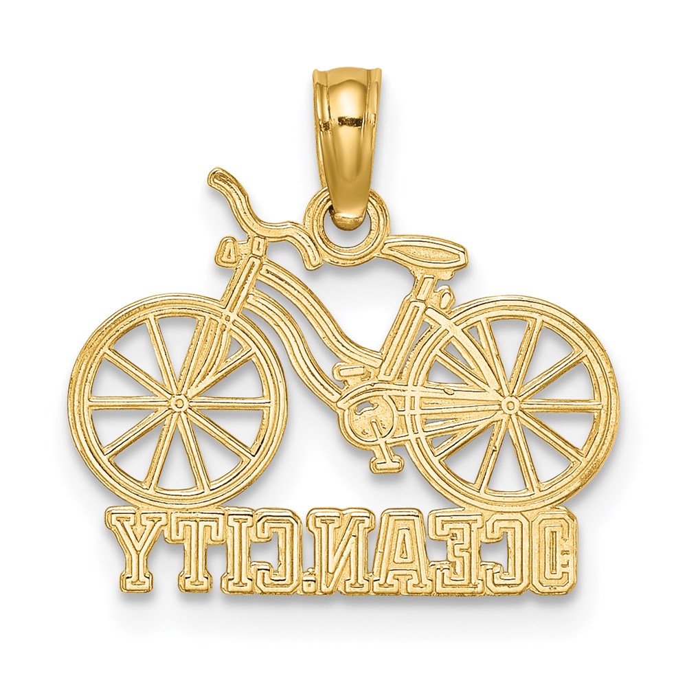 14k Yellow Gold 17.6 mm OCEAN CITY Bicycle Charm (0.98 grams)