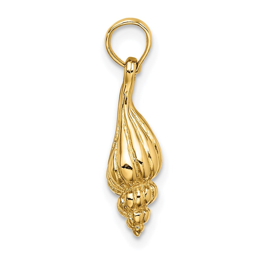 14k Yellow Gold 8.5 mm 3-D Mini Conch Shell Charm (1.64 grams)