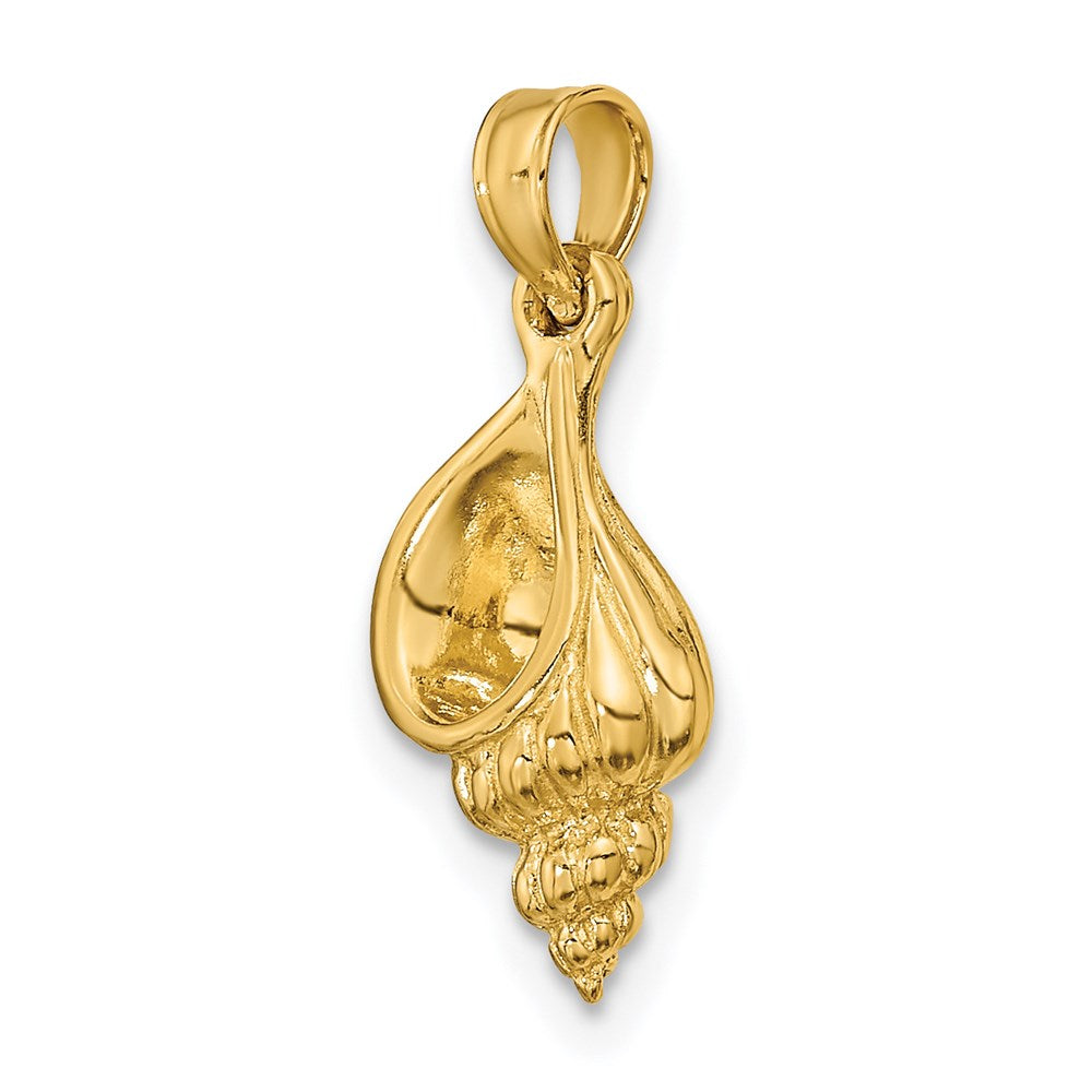 14k Yellow Gold 8.5 mm 3-D Mini Conch Shell Charm (1.64 grams)