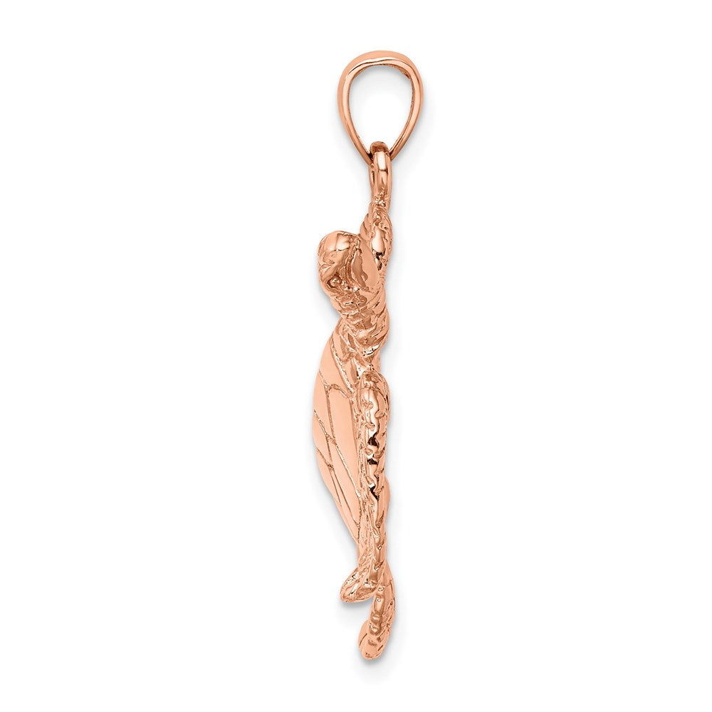 14k Rose Gold 29.6 mm ng Sea Turtle Charm (6.53 grams)