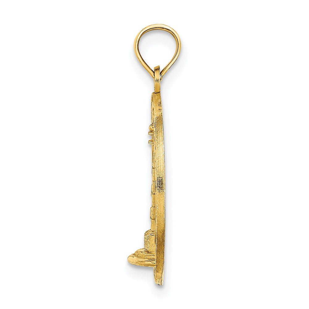 14k Yellow Gold 19.3 mm CAPE COD Lighthouse Charm (2.13 grams)