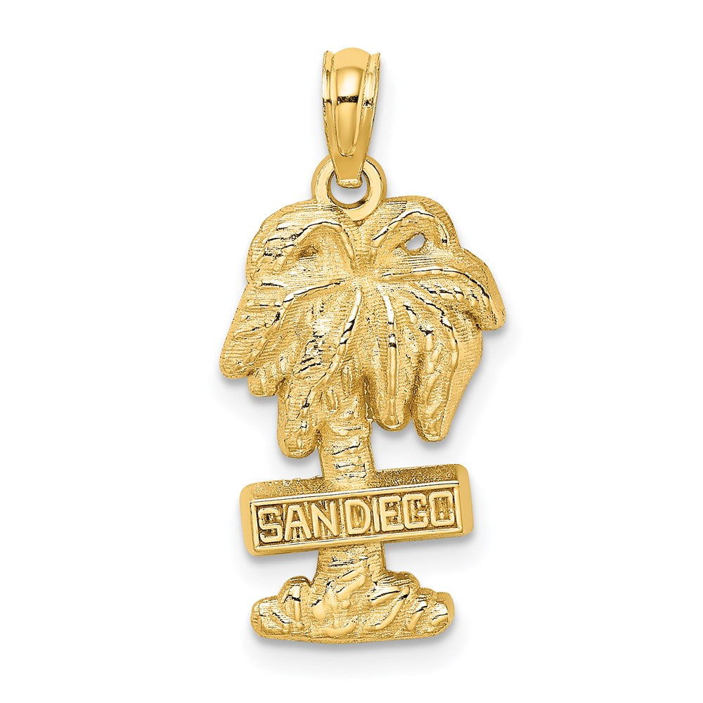 14k Yellow Gold 11.98 mm SAN DIEGO Palm Tree Charm (2.14 grams)