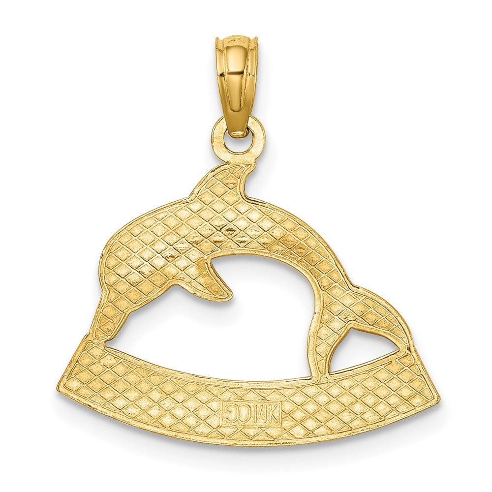 14k Yellow Gold 20.9 mm OCEAN CITY Dolphin Charm (1.67 grams)