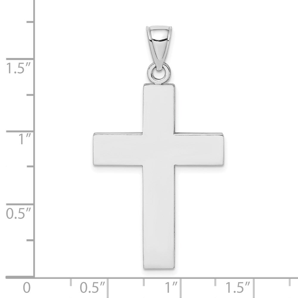 14k White Gold 23 mm Cross w/Open Back Charm (3.48 grams)
