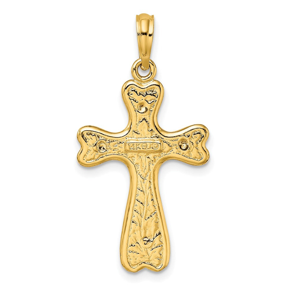 14K Cross with Heart Shaped Ends Charm (2.46 grams)