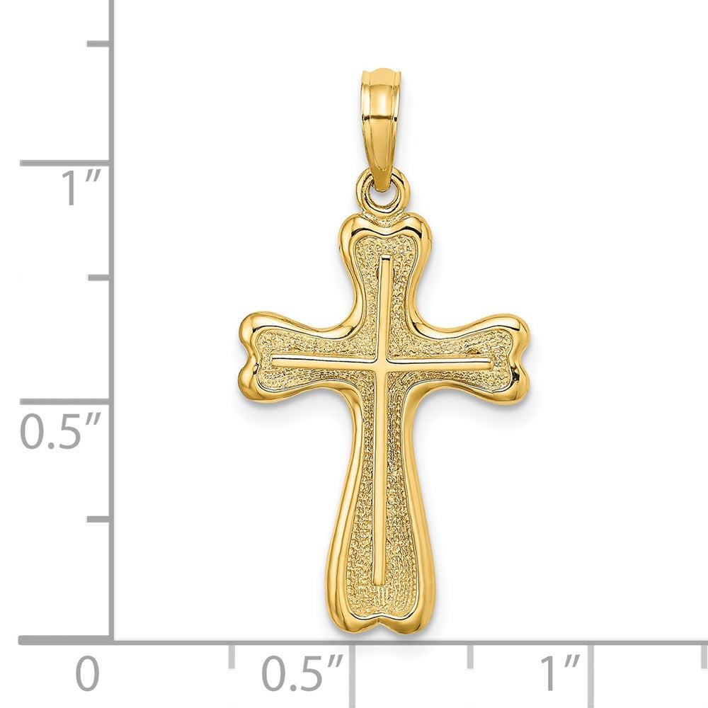 14K Cross with Heart Shaped Ends Charm (2.46 grams)