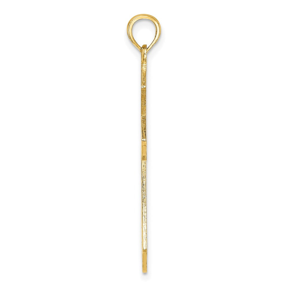 14k Yellow Gold 21 mm Filigree Cross Charm (1.22 grams)