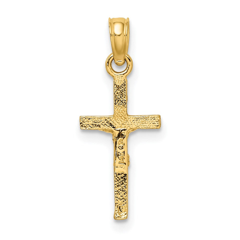 14k Yellow Gold 9 mm Mini Crucifix Charm (0.52 grams)