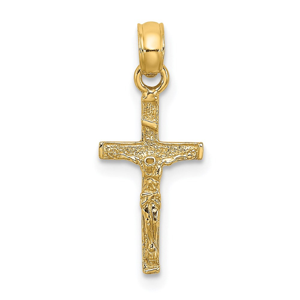 14k Yellow Gold 9 mm Mini Crucifix Charm (0.52 grams)