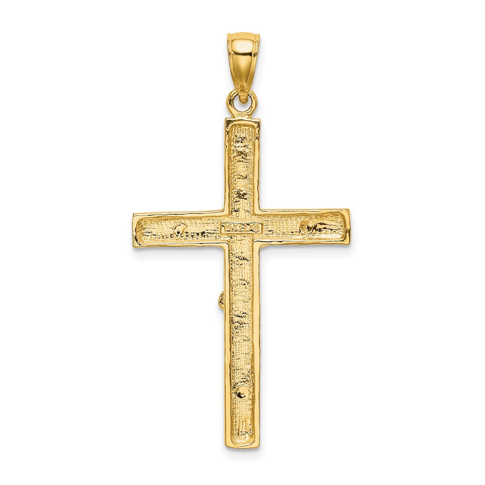 14k Yellow Gold 22 mm Crucifix Charm (3.24 grams)