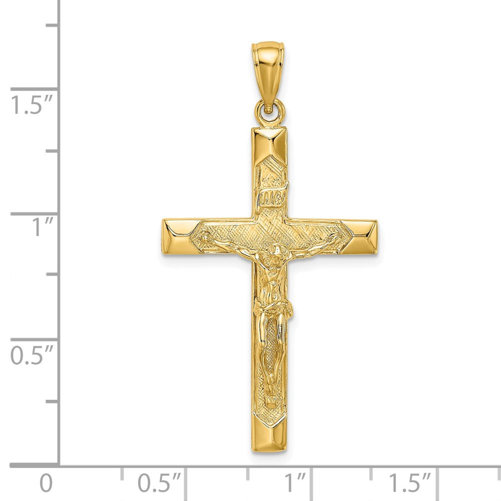 14k Yellow Gold 22 mm Crucifix Charm (3.24 grams)