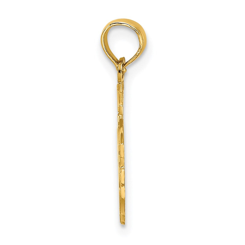 14K I LOVE JESUS with Crosses Charm (0.69 grams)