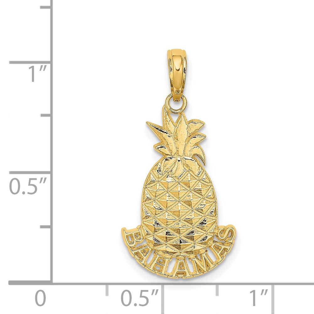 14k Yellow Gold 13.7 mm BAHAMAS Pineapple Charm (1.23 grams)