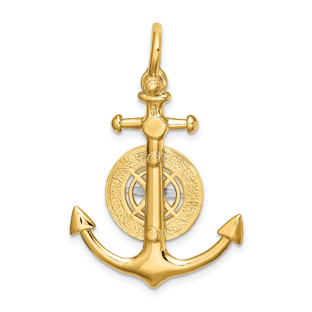 14k Two-tone 23.1 mm  Needle Charm (3.74 grams)