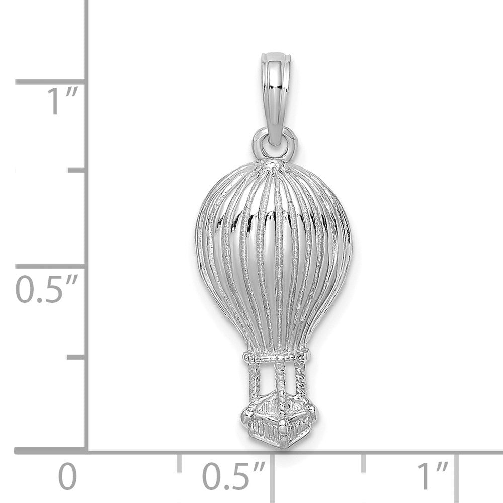 14k White Gold 11.4 mm  Polished Hot Air Ballon Charm (2.24 grams)