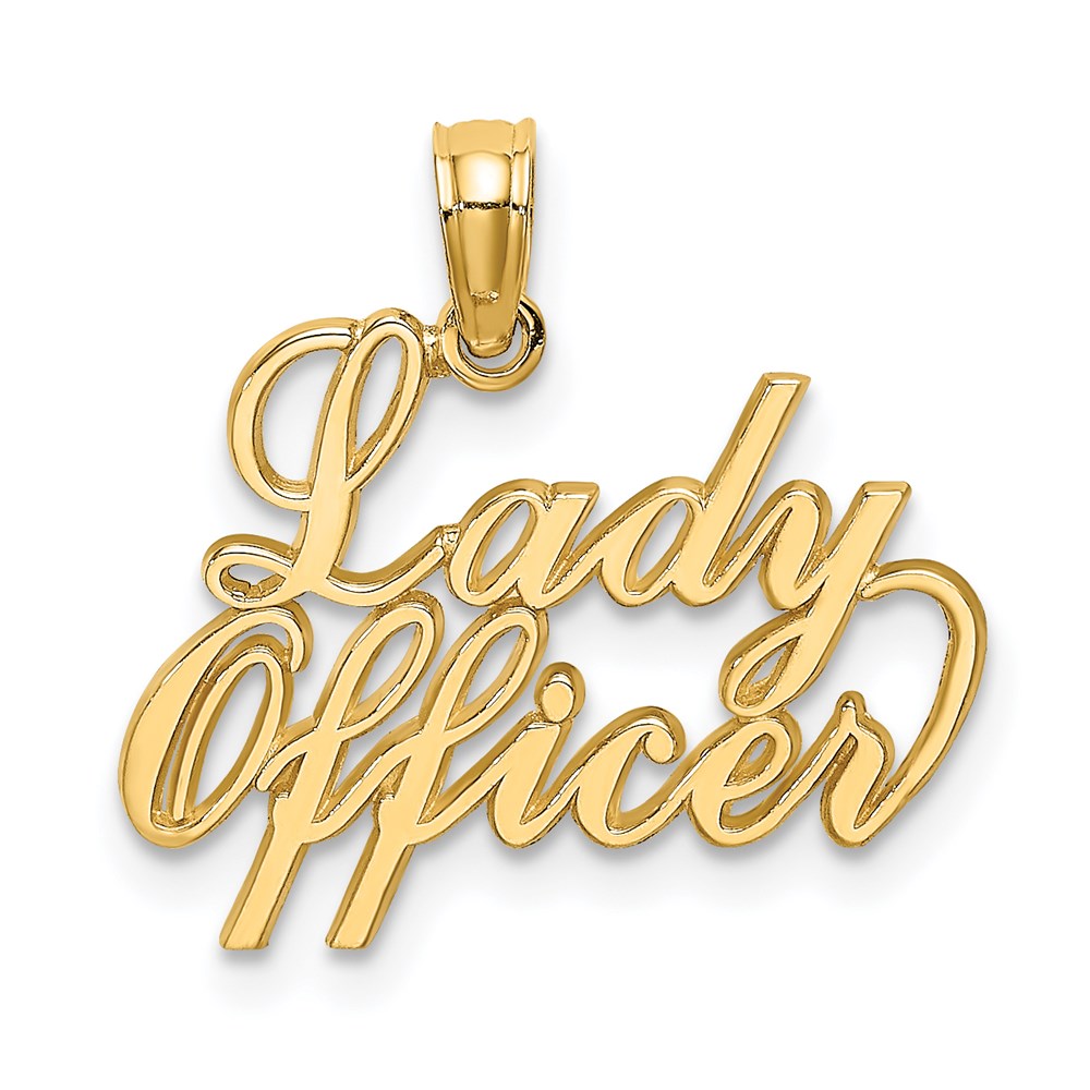 14k Yellow Gold 18.8 mm LADY OFFICER Charm (0.79 grams)