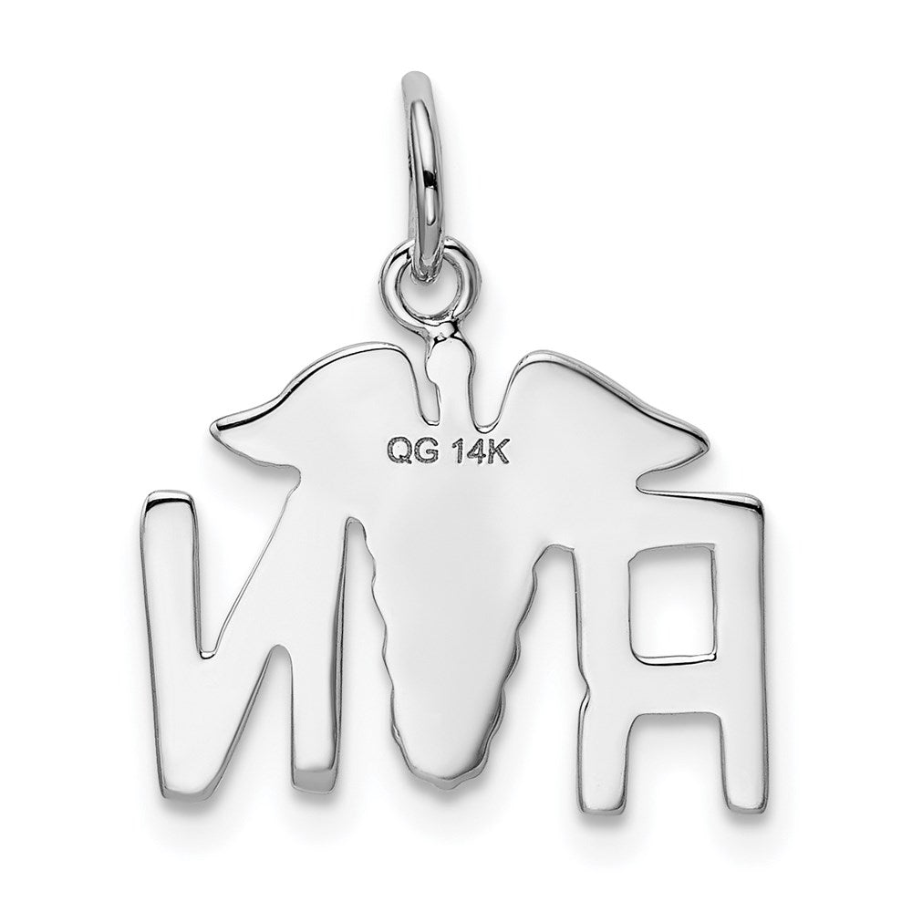 14k White Gold 20 mm RN Charm (1.1 grams)