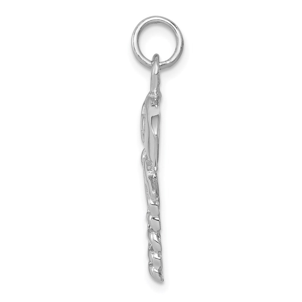 14k White Gold 12 mm Nurse Symbol Charm (1.11 grams)