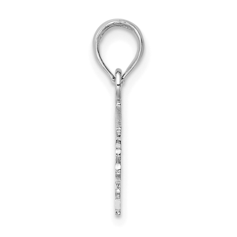 14k White Gold 26.5 mm FIREFIGHTER'S DAUGHTER Charm (0.99 grams)