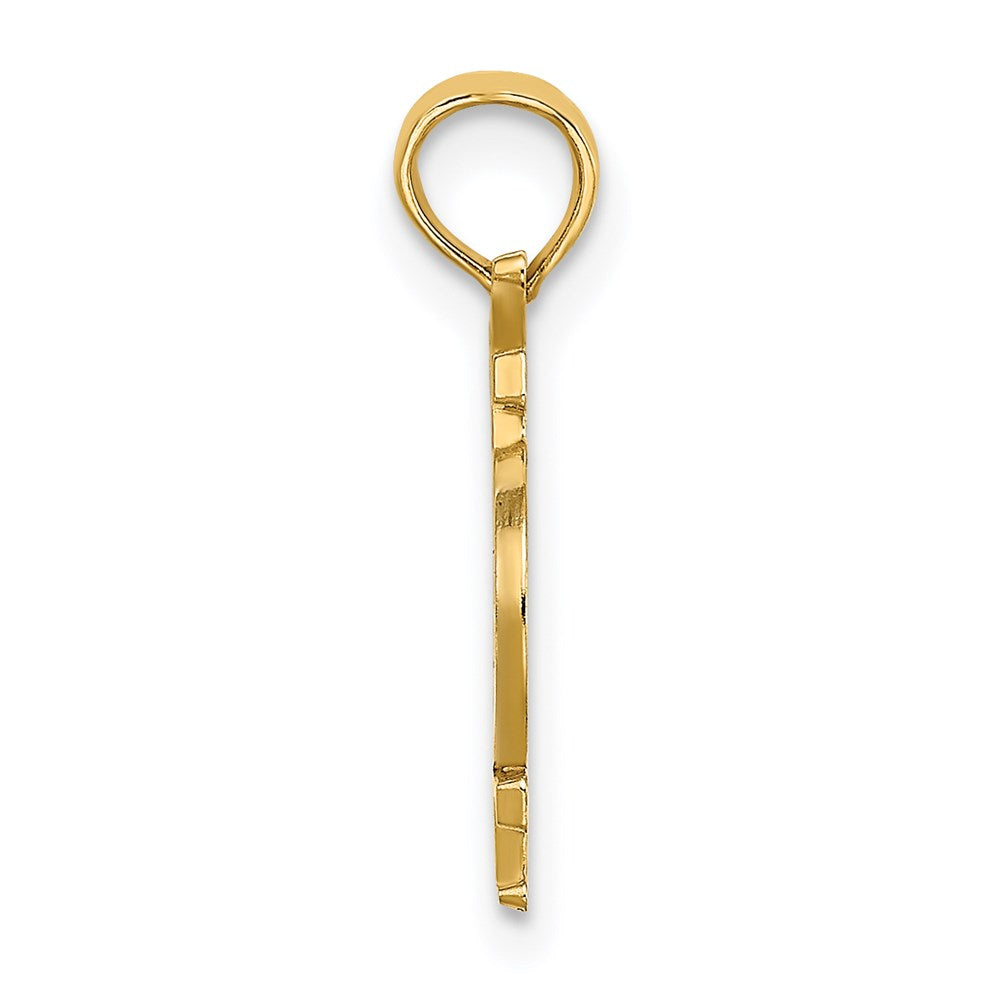 14k Yellow & Rhodium 18.2 mm  KEY WEST Bicycle Charm (1.3 grams)