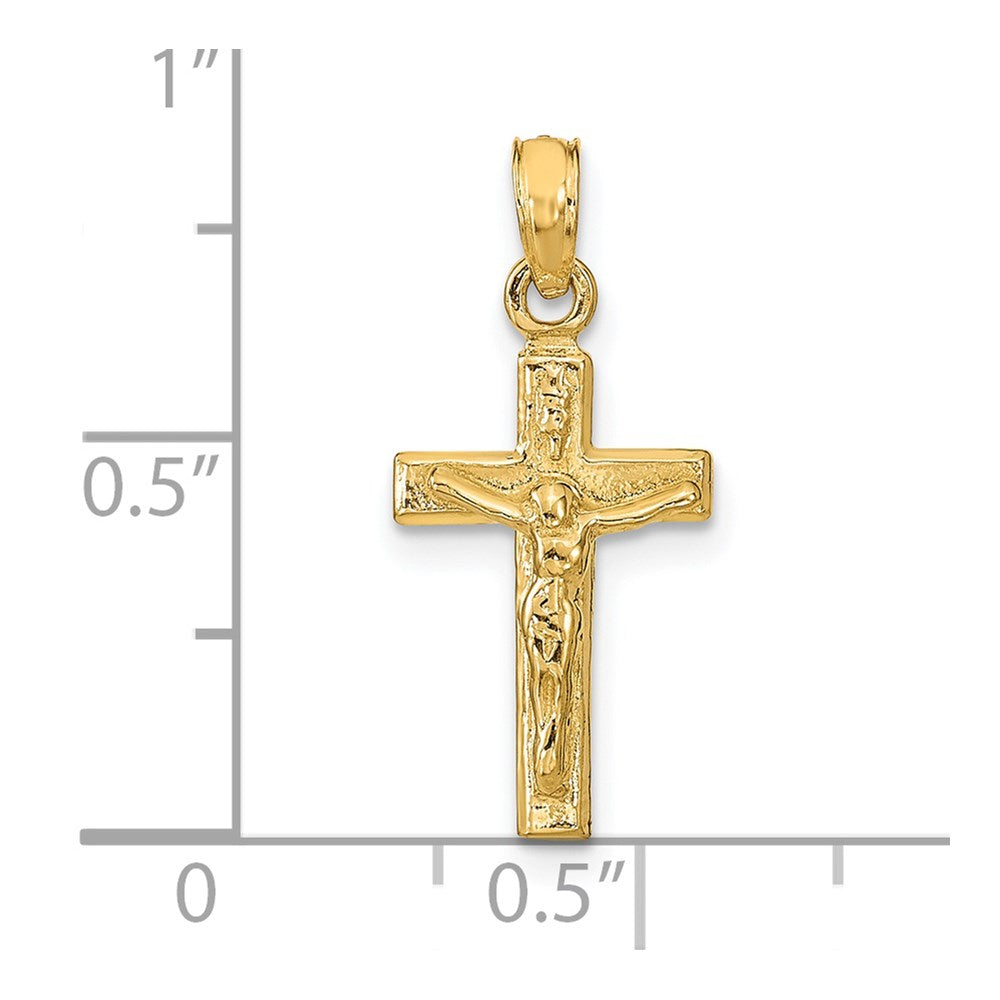 14k Yellow Gold 10 mm Crucifix Pendant (1.14 grams)