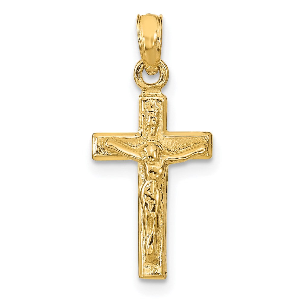 14k Yellow Gold 10 mm Crucifix Pendant (1.14 grams)