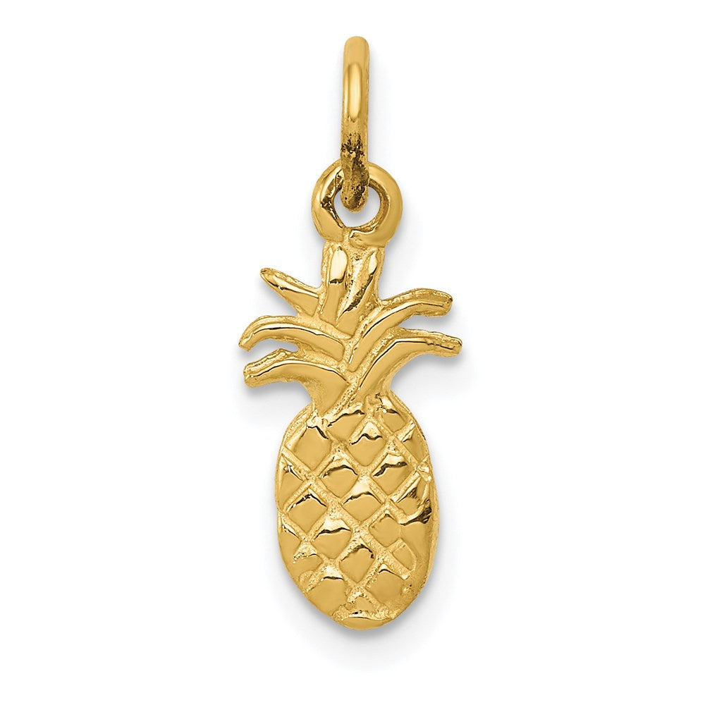 14k Yellow Gold 7 mm Polished Pineapple Charm (0.61 grams)
