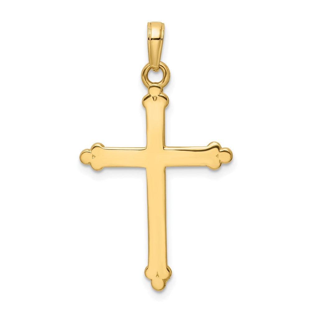 14k Yellow & Rhodium 20.1 mm  D/C Cross Pendant (2.18 grams)