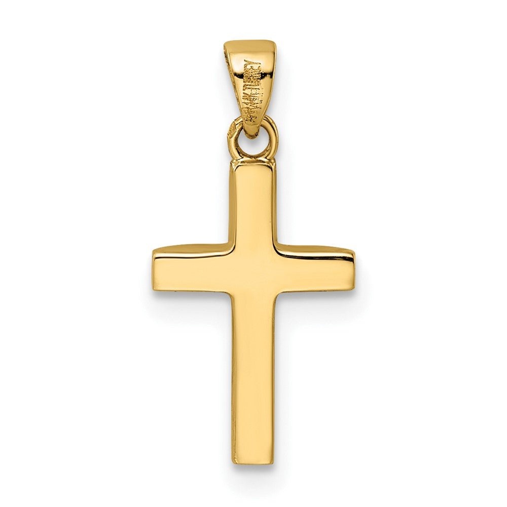 14k Yellow Gold 9.03 mm Polished Tapered Ends Hollow Cross Pendant (0.94 grams)