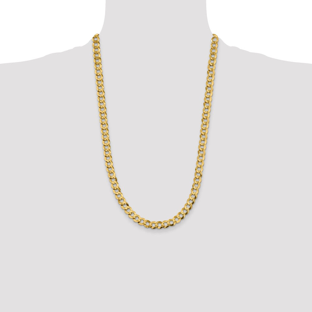 14k 8.3mm Lightweight Flat Cuban Chain (30.70 grams)