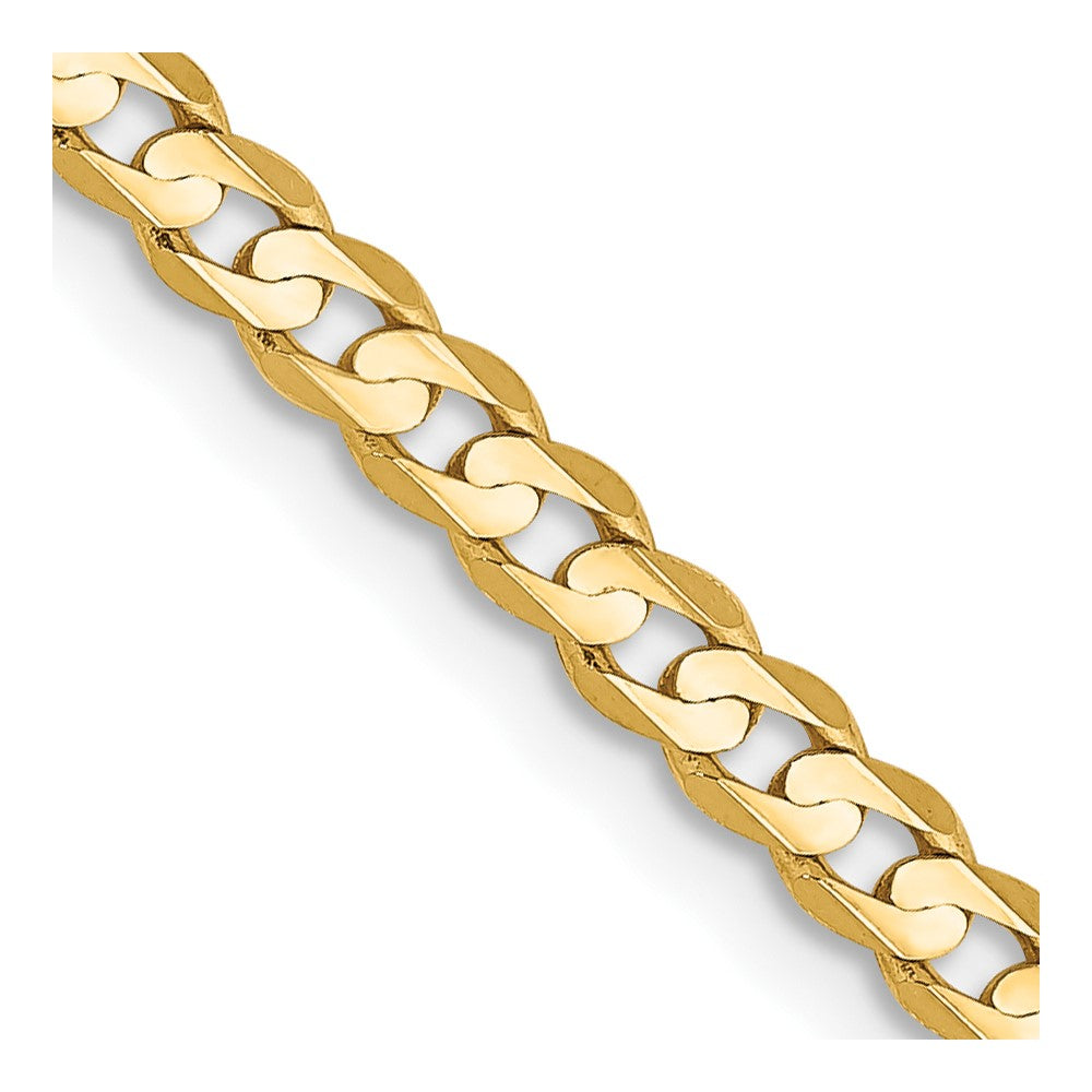 14k 3mm Open Concave Curb Chain (4.76 grams)