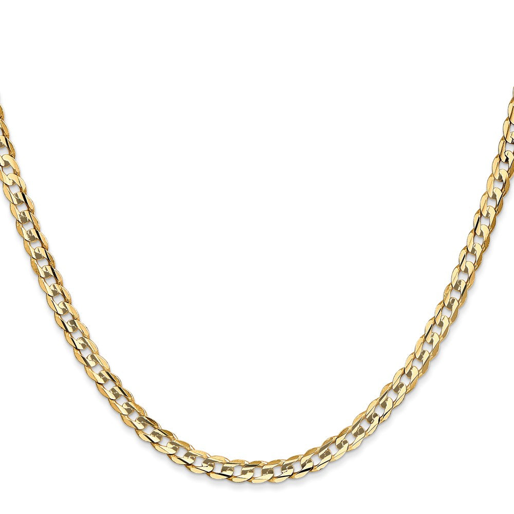 14k 3.8mm Open Concave Curb Chain (7.62 grams)