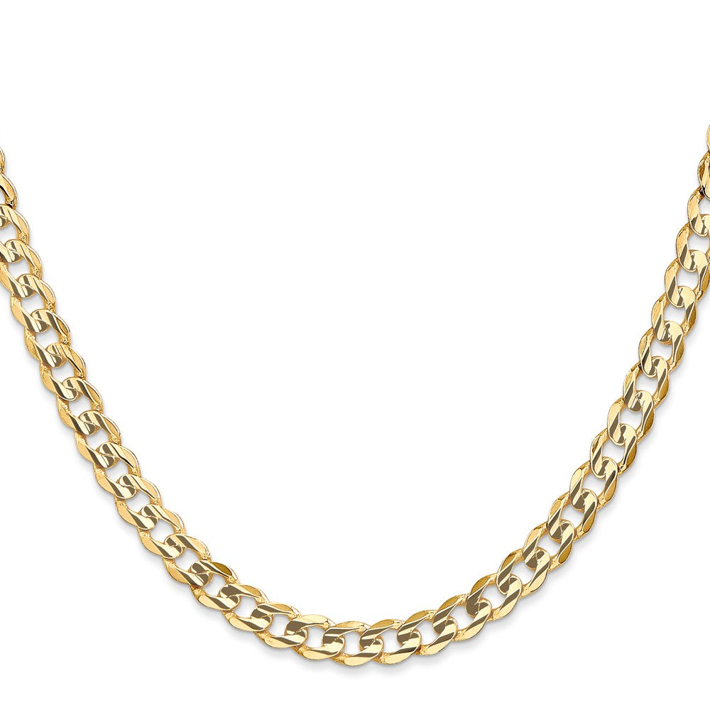 14k 5.25mm Open Concave Curb Chain (12.83 grams)