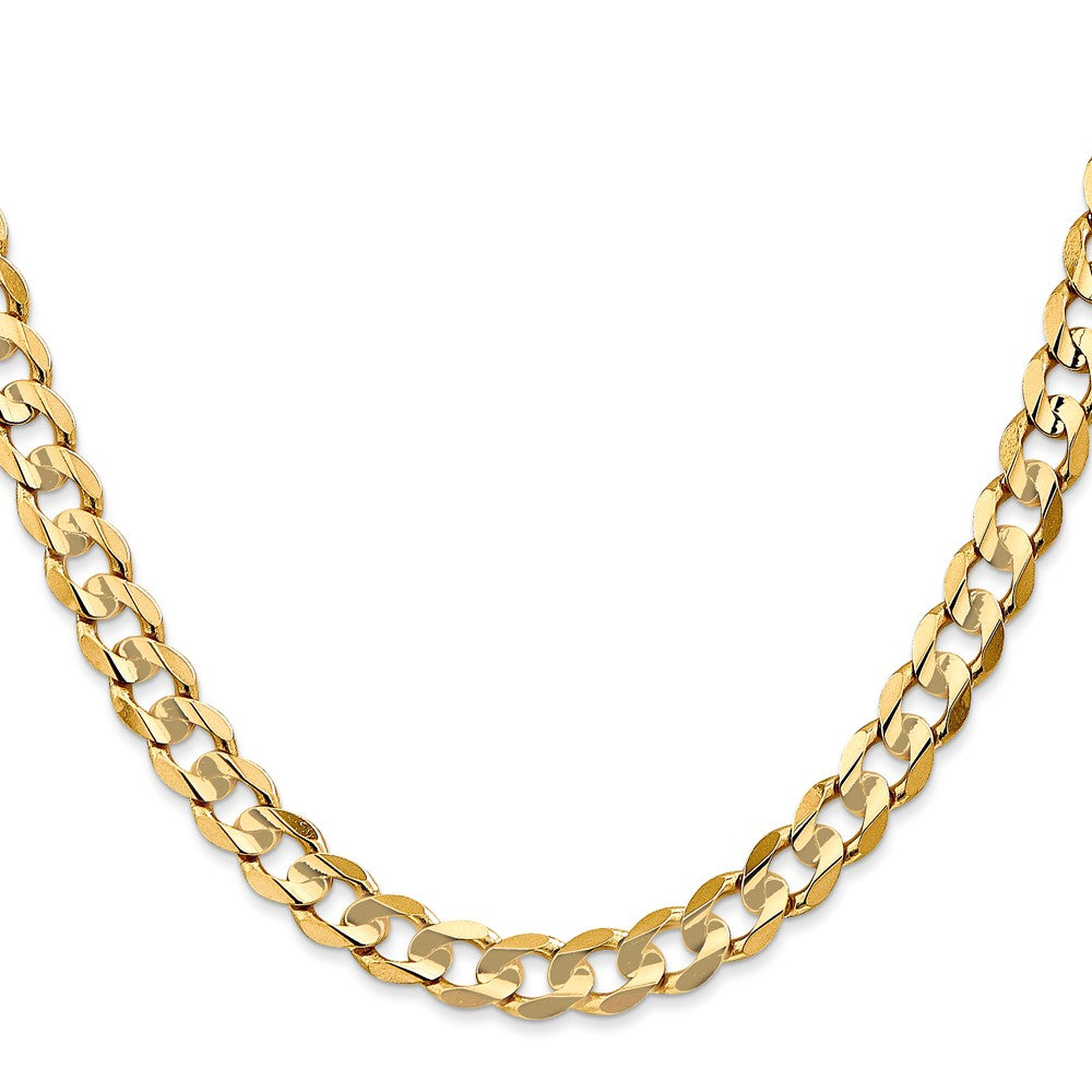 14k 6.75mm Open Concave Curb Chain (25.80 grams)