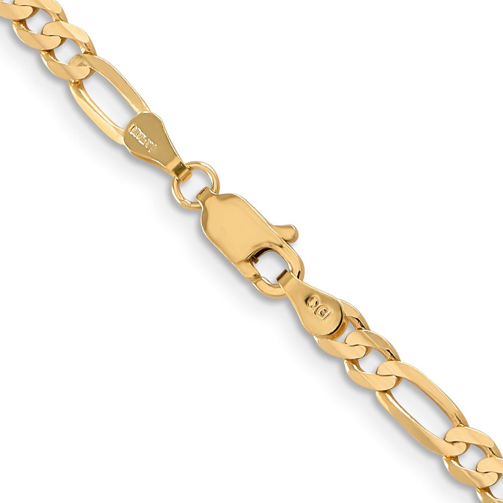 14k 4mm Concave Open Figaro Chain (7.00 grams)