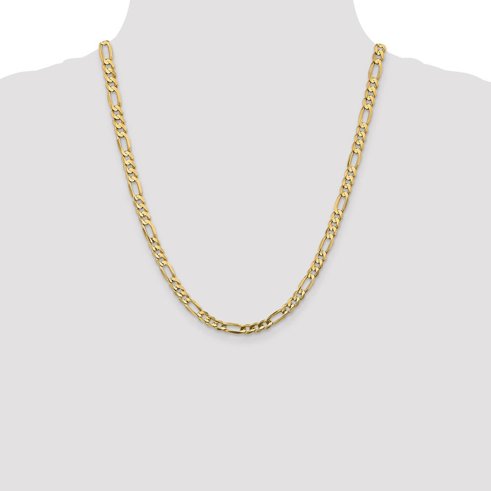 14k 5.5mm Concave Open Figaro Chain (14.56 grams)