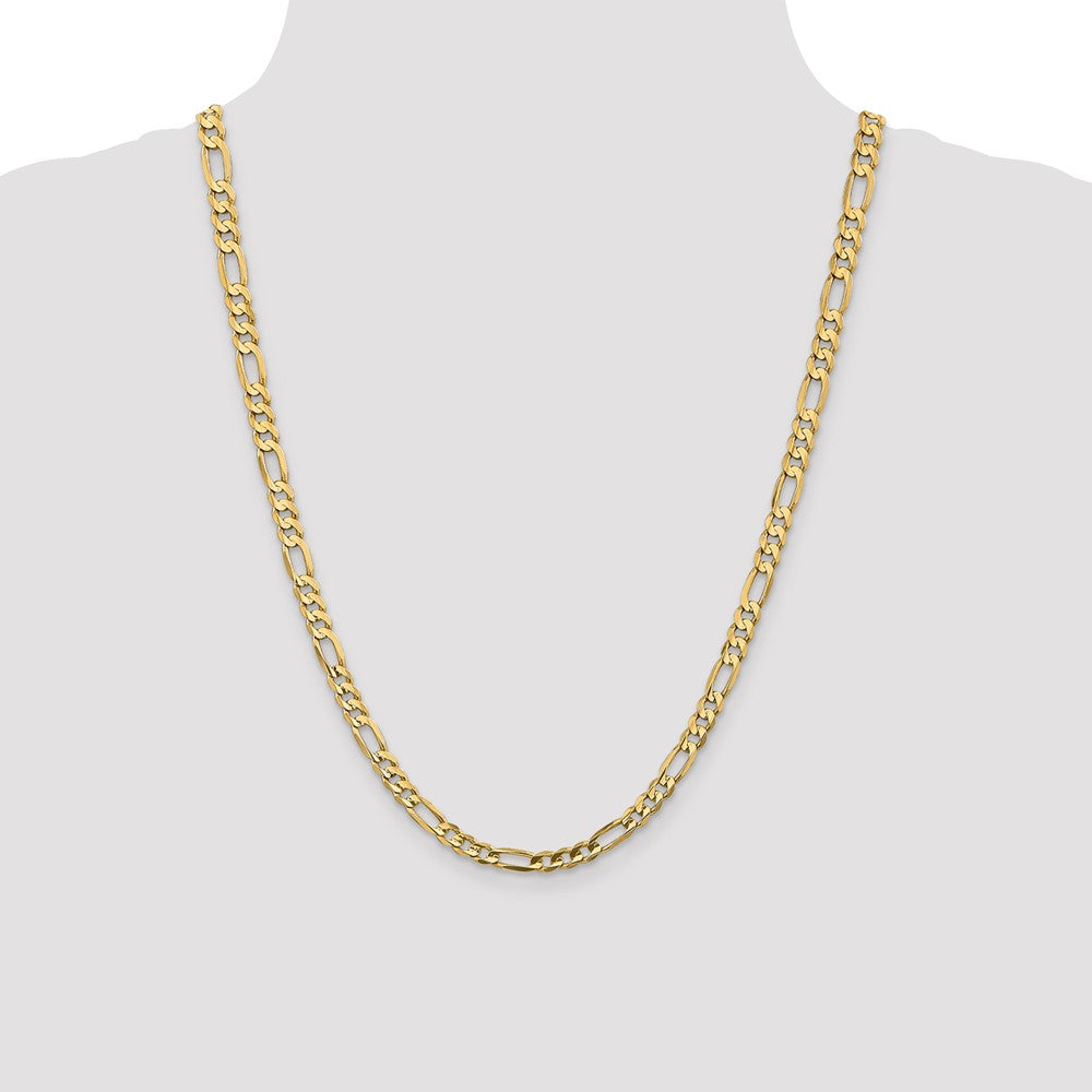 14k 5.5mm Concave Open Figaro Chain (14.56 grams)