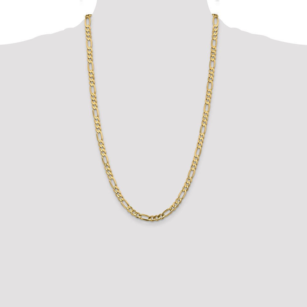 14k 5.5mm Concave Open Figaro Chain (14.56 grams)