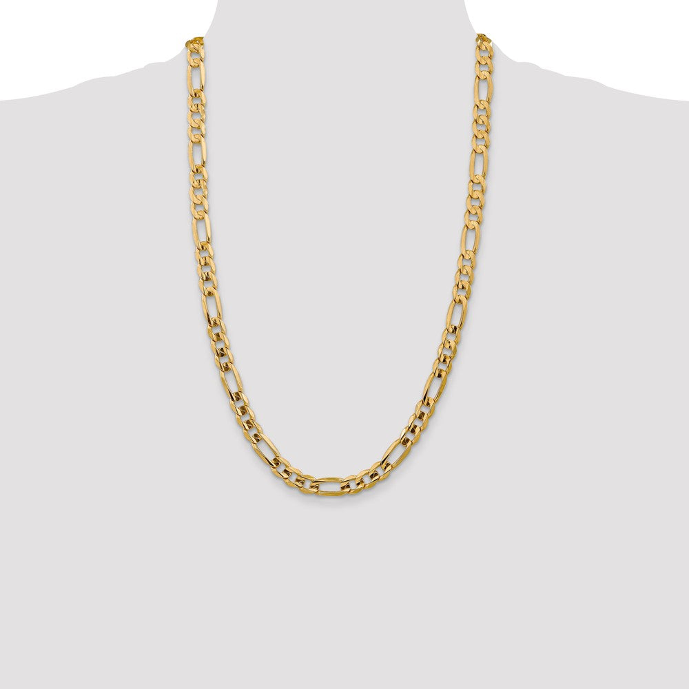 14k 7.5mm Concave Open Figaro Chain (30.20 grams)