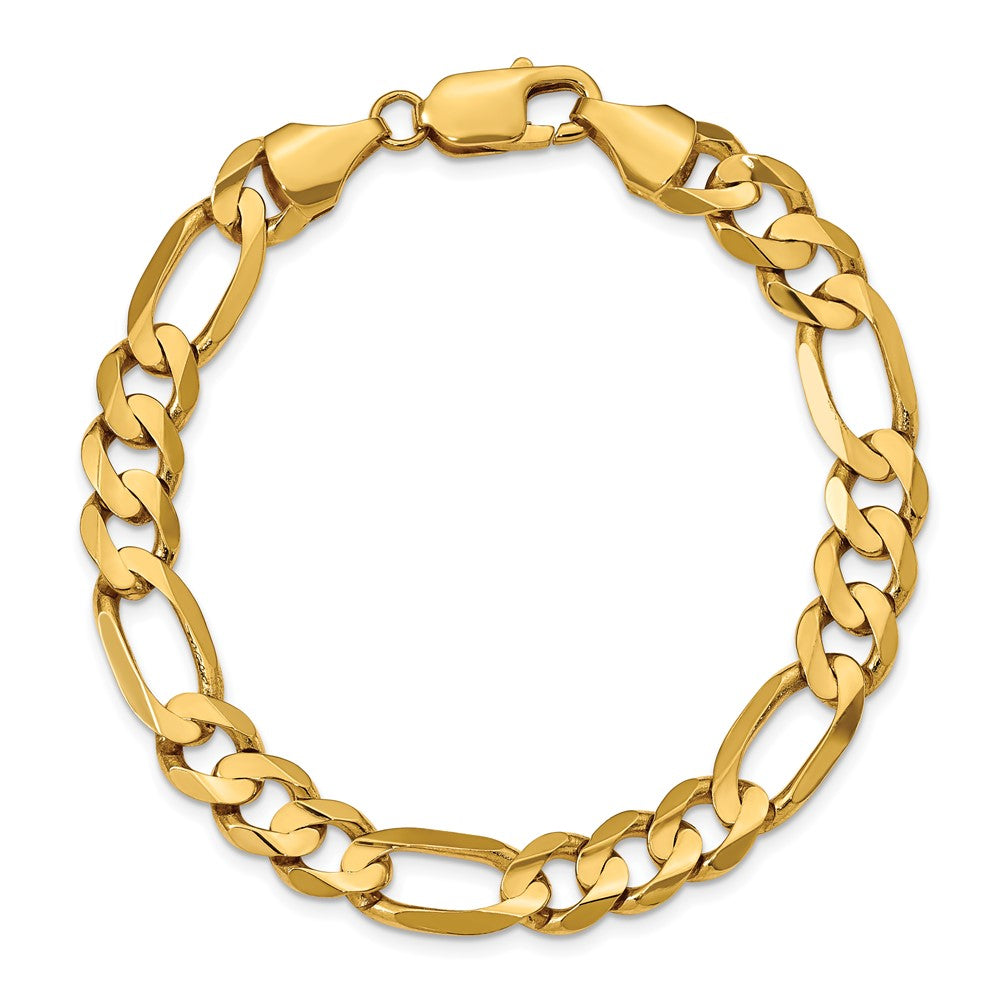 14k 8.75mm Concave Open Figaro Chain Bracelet (18.35 grams)
