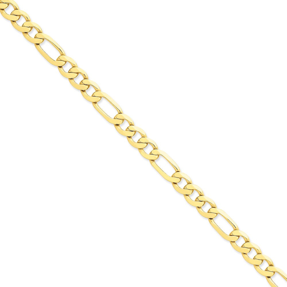 14k 8.75mm Concave Open Figaro Chain Bracelet (18.35 grams)