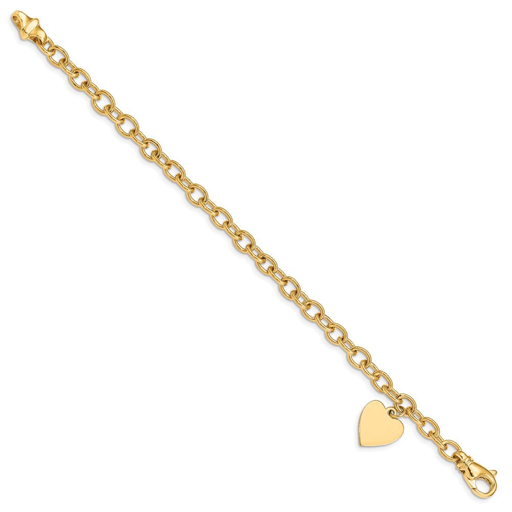 Heart Bracelet outlet Charm 14K Yellow Gold 14K